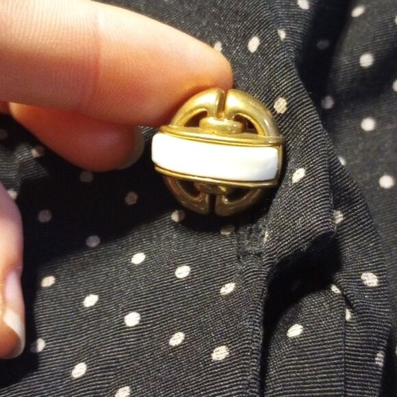 Vintage Whirlaway Frocks Black Polka Dot Button Up - Picture 10 of 11